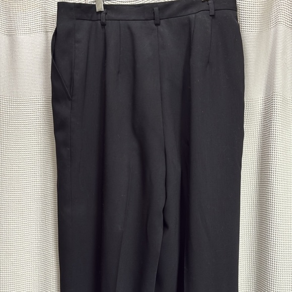 Talbots Vintage wool pants Italian wool SZ 14 high waisted trouser wide leg work - Picture 4 of 7